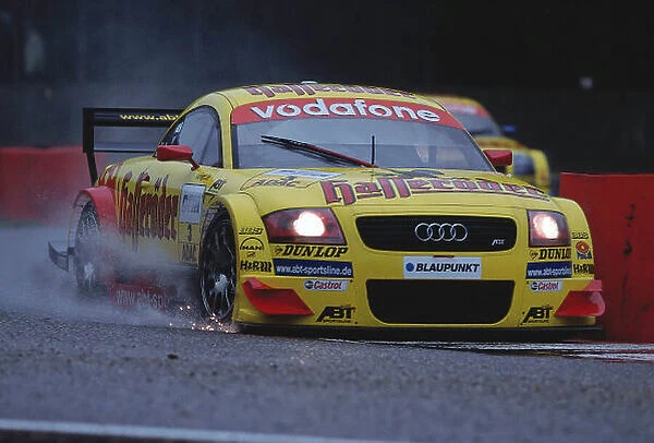 2002 DTM Championship, Zolder, Belgium. Rd 2, 4th-5th May 2002. Laurent Aiello skates his way around a wet Zolder track. World Copyright: Lawrence / LAT Photographic