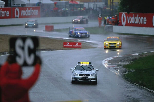 2002 DTM Championship, Zolder, Belgium. Rd 2, 4th-5th May 2002. The safety car was used on different occasions throughout the race but caused confusion for Michael Bartels seen here running in third behind Aiello and Ekstrom