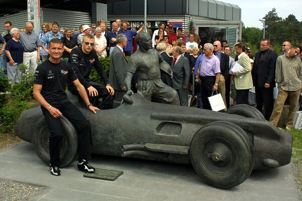 2002 European Grand Prix - Preview Kimi Raikkonen and David Coulthard unveil a new