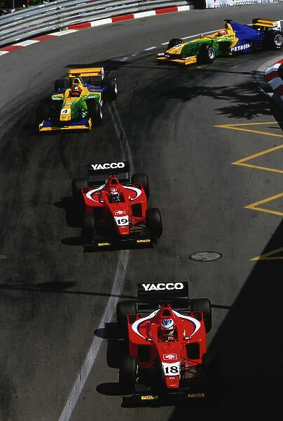 2002 FIA International F3000 Championship Monte Carlo, Monaco. 25th May 2002. Bjorn Wirdheim (Arden), leads team mate Tomas Enge, with Ricardo Sperafico and Antonio Pizzonia (Perobras Jnr.) chasing. World Copyright