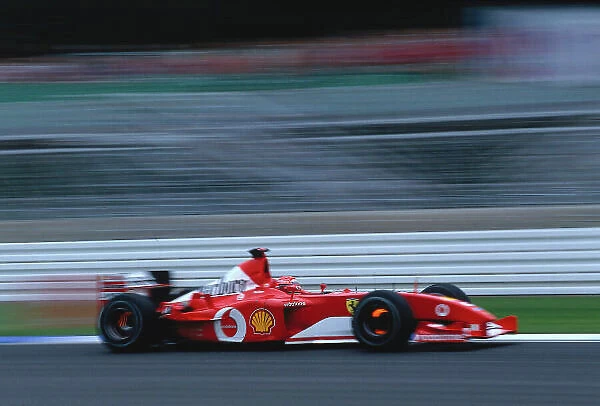 2002 German Grand Prix. Hockenheim, Germany. 26-28 July 2002. Michael Schumacher (Ferrari F2002) 1st position. Ref-02 GER 28. World Copyright - LAT Photographic