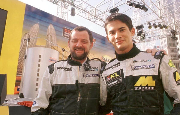 2002 Minardi Livery Launch Paul Stoddart and Alex Yoong Kuala Lumpur, Malaysia