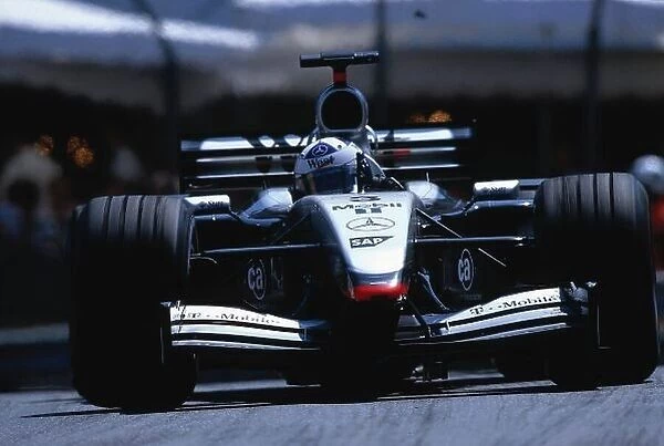 2002 Monaco Grand Prix. Monte Carlo, Monaco. 23-26 May 2002. David Coulthard (McLaren MP4 / 17 Mercedes) 1st position at Casino. Ref-02 MON 20. World Copyright - LAT Photographic