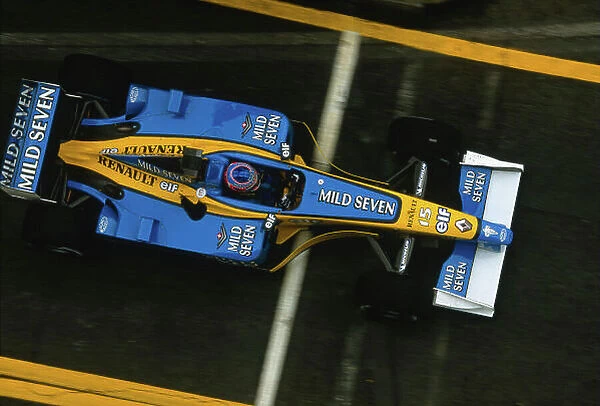 2002 San Marino Grand Prix. Imola, Italy. 12-14 April 2002. Jenson Button (Renault R202). Ref-02 SM 41. World Copyright - Steven Tee / LAT Photographic