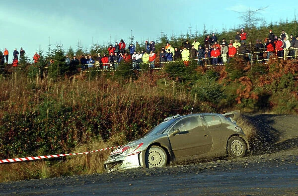 2002 World Rally Championship. Network Q Rally of Great Britain, Cardiff. November 14-17. Marcus Gronholm on Stage 3. Photo: Ralph Hardwick / LAT