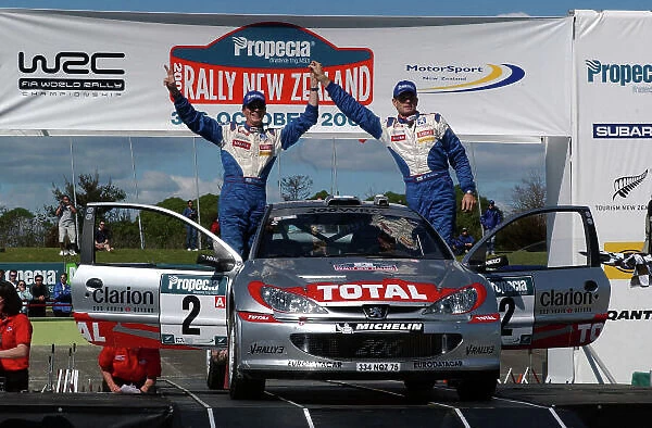 2002 World Rally Championship. Propecia Rally of New Zealand, Auckland, October 3rd-6th. Marcus Gronholm 2002 Champion Photo: Ralph Hardwick / LAT