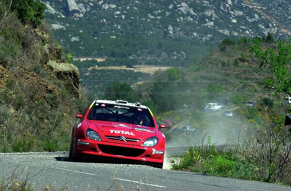 2002 World Rally Championship Rally Catalunya, 21st-24th March 2002. Sebastien Loeb on Stage 3. Photo: Ralph Hardwick / LAT