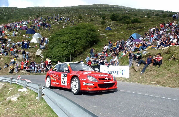 2002 World Rally Championship. Rallye d'Italia, 20-22 September. Sanremo, Italy. Jesus Puras on Stage 17. Photo: Ralph Hardwick / LAT