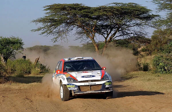 2002 World Rally Championship. Safari Rally, Nairobi Kenya, July 11-14th. Colin McRae powers through the final days longest test. Photo: Ralph Hardwick / LAT