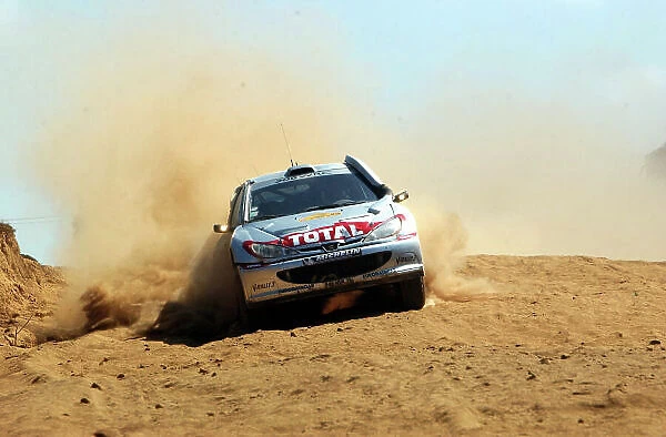 2002 World Rally Championship. Safari Rally, Nairobi Kenya, July 11-14th. Gilles Panizzi on section 11. Photo: Ralph Hardwick / LAT
