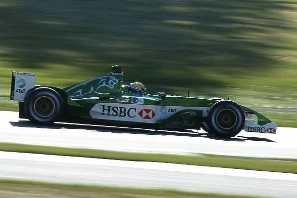 2003 Austrian Grand Prix, Friday Qualifying, A1 Ring, Austria. 16th May 2003 Mark Webber, Jaguar R4, action. World Copyright LAT Photographic. Digital Image Only