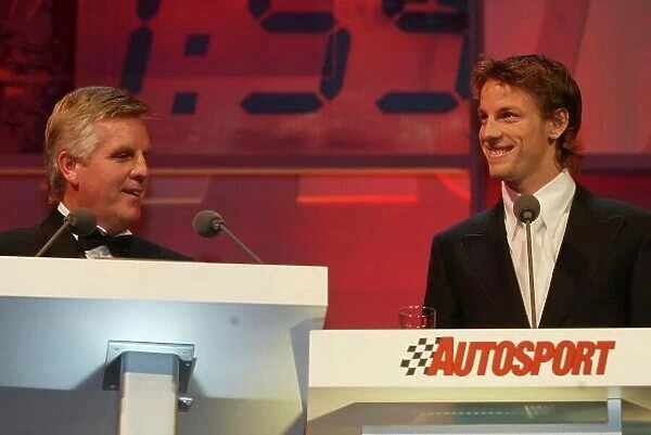 2003 AUTOSPORT AWARDS, The Grosvenor, London. 7th December 2003. Jenson Button, British Competition driver of the year. Photo: Peter Spinney / LAT Photographic Ref: Digital Image only