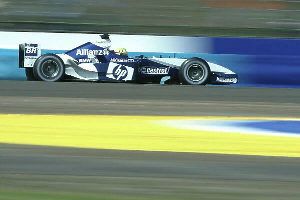 2003 British Grand Prix - Saturday Qualifying, Silverstons, England. 18th July. Ralf Schumacher, BMW Williams FW25, action. World Copyright LAT Photographic. Digital Image Only