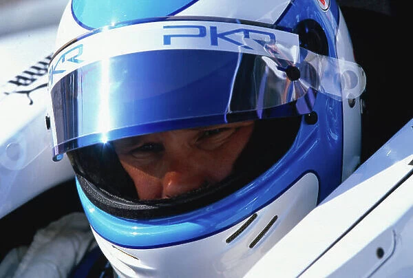 2003 Champ Car Denver Priority 2003 Champ Car World Series. 29-31 August 2003 Centrix Financial Grand Prix of Denver. Denver, Colorado. Mika Salo (PK Racing) sits in the car. Portrait. World Copyright: LAT Photographic. ref: 35mm Transparency