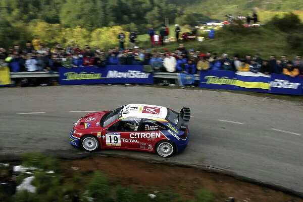 2003 FIA World Rally Champs. Round 13 Catalunya Rally 23rd-26th October 2003. Carlos Sainz, Citroen, action