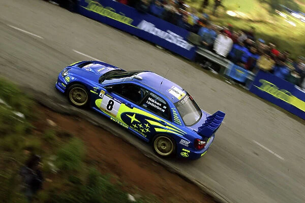 2003 FIA World Rally Champs. Round 13 Catalunya Rally 23rd-26th October 2003. Tommi Makinen, Subaru, action