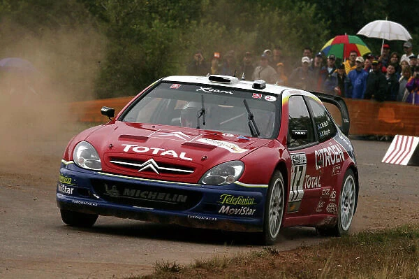 2003 FIA World Rally Champs. Round eight, Deutschland Rally 24th-27th July 2003. Colin McRae Citroen, action