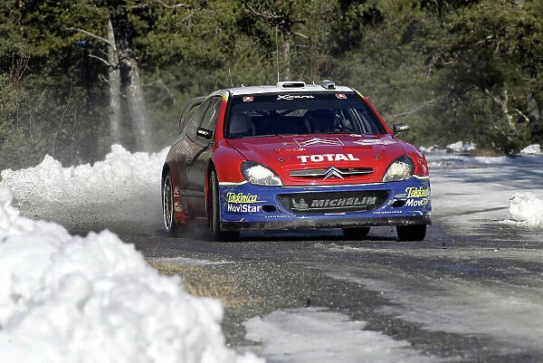 2003 FIA World Rally Champs. Round one, Monte Carlo, 23rd-26th January 2003 Carlos Sainz, Citroen, action. World Copyright: McKlein / LAT