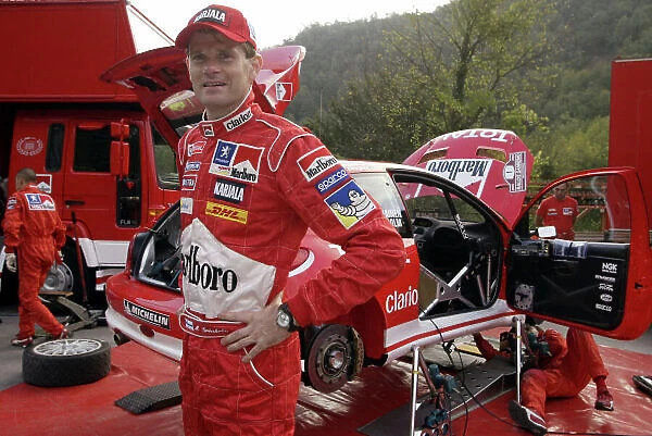 2003 FIA World Rally Champs. Round Eleven Sanremo Rally 2nd-5th October 2003. Marcus Gronholm, Peugeot, portrait