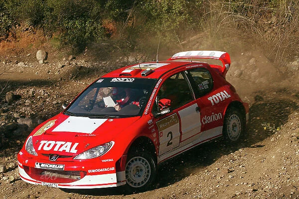 2003 FIA World Rally Champs. Round Three, Turkey, 26th February - 2nd March 2003 Richard Burns, Peugeot, action. World Copyright: McKlein / LAT