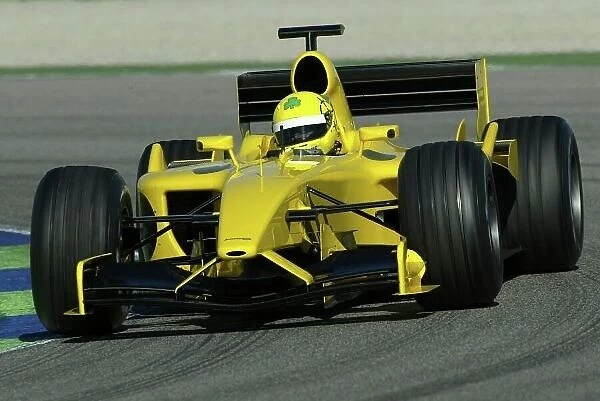 2003 Formula One Testing. Ralph Firman Jnr, 1st test in the Jordan Ford EJ13. Valencia, Spain. 10th February 2003. World Copyright: Spinney / LAT Photographic. Ref. : 11mb Digital Image Only