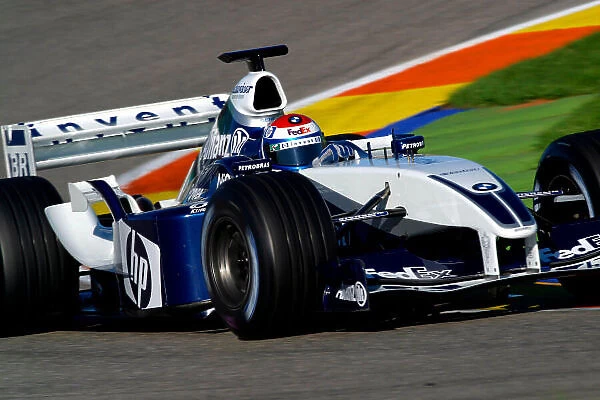 2003 Formula One Testing Valencia, Spain. 25th November 2003. Juan-Pablo Montoya, BMW Williams FW25, action. World Copyright: Malcolm Griffiths / LAT Photographic ref: Digital Image Only