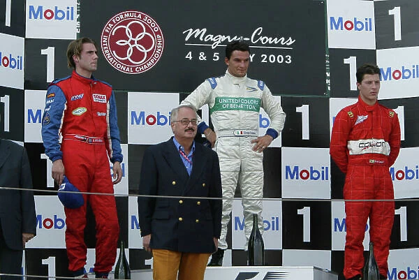 2003 French Grand Prix - F3000, Magny-Cours, France. 5th July 2003. Podium. World Copyright LAT Photographic. Digital Image Only