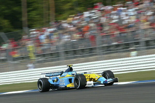 2003 German Grand Prix, Friday Qualifying, Hockenheim, Germany. 1st August 2003. Jarno Trulli, Renault R23, action. World Copyright LAT Photographic. Digital Image Only