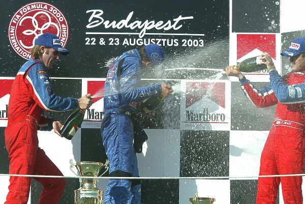 2003 Hungarian Grand Prix - F3000, Budapest, Hungary. 23rd August 2003. Podium. World Copyright LAT Photographic. Digital Image Only