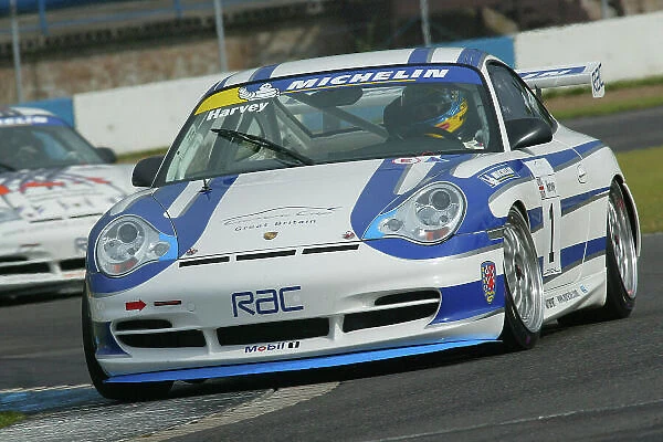 2003 Porsche 911 GT3 Cup. Donington 7th September. Tim Harvey. World Copyright - Baker / Ebrey / LAT Photographic
