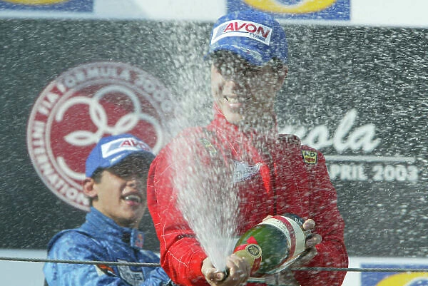 2003 San Marino Grand Prix - F3000 Race, Imola, Italy. 19th April 2003. Podium. World Copyright LAT Photographic. ref: Digital Image Only