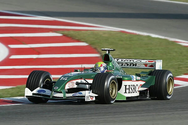 2003 Spanish Grand Prix - Saturday 2nd Qualifying, Barcelona, Spain. 3rd May 2003. Mark Webber, Jaguar R4, action. World Copyright LAT Photographic. ref:Digital Image