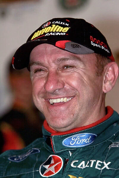 2004 Australian V8 Supercars Symmons Plain Raceway, Tasmania. November 14th. V8 Supercar driver Russell Ingall took his first round win for the year at Round 12. Portrait. World Copyright: Mark Horsburgh / LAT Photographic ref: Digital Image Only