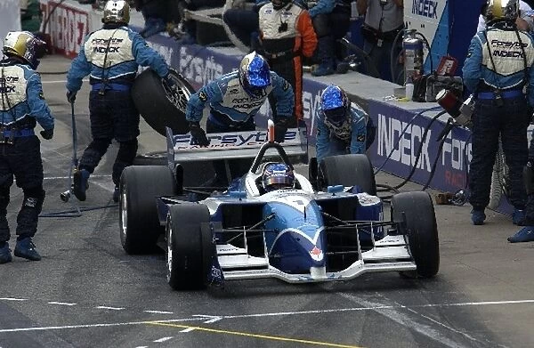 2004 Champ Car World Series: Paul Tracy leaves the pits on his way to a fourth place finish at the Molson Indy Montreal. Montreal, Que. Ca. August 29