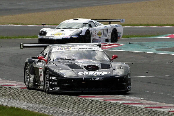 2004 FIA GT Championship Magny-Cours, France. 1st - 2nd May 2004. Wendlinger / Wolff / Lechner (Ferrari 575 M Maranello), action. World Copyright: Photo4 / LAT Photographic ref: Digital Image Only