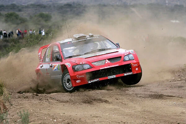 2004 FIA World Rally Championship, Round 8 Rally Argentina. 15th-18th July 2004 Gilles Panizzi, Mitsubishi, Action World Copyright: McKlein / LAT Photographic