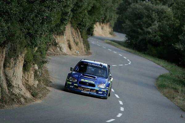 2004 FIA World Rally Champs. Round Fifteen, Rally Catalunya. 28th - 31st October 2004. Petter Solberg, Subaru, action. World Copyright: McKlein / LAT