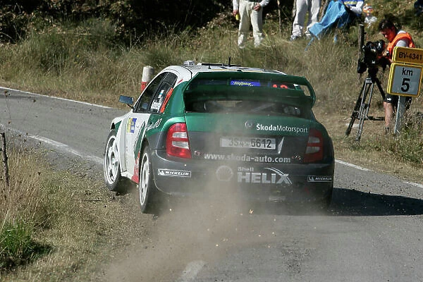 2004 FIA World Rally Champs. Round Fifteen, Rally Catalunya. 28th - 31st October 2004. Toni Gardemeister, Skoda, action World Copyright: McKlein / LAT