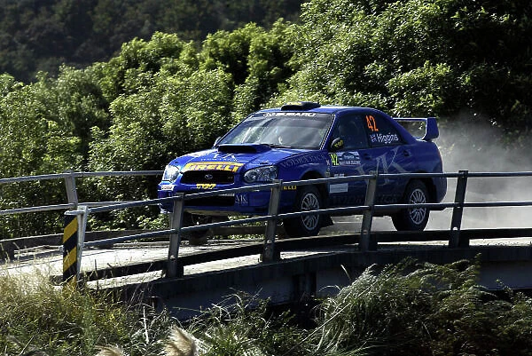 2004 FIA World Rally Champs. Round four, Propecia Rally New Zealand. 15th-18th April 2004. Mark Higgins, Subaru, action. World Copyright: McKlein / LAT