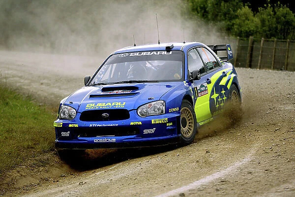 2004 FIA World Rally Champs. Round four, Propecia Rally New Zealand. 15th-18th April 2004. Petter Solberg, Subaru, action. World Copyright: McKlein / LAT