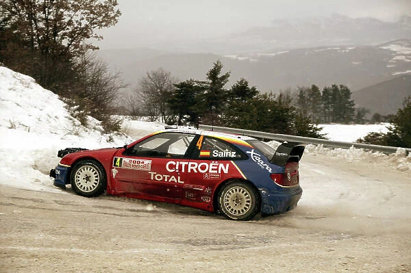 2004 FIA World Rally Champs. Round one, Monte Carlo Rally. 22nd-25th January 2004. Carlos Sainz, Citroen, Action