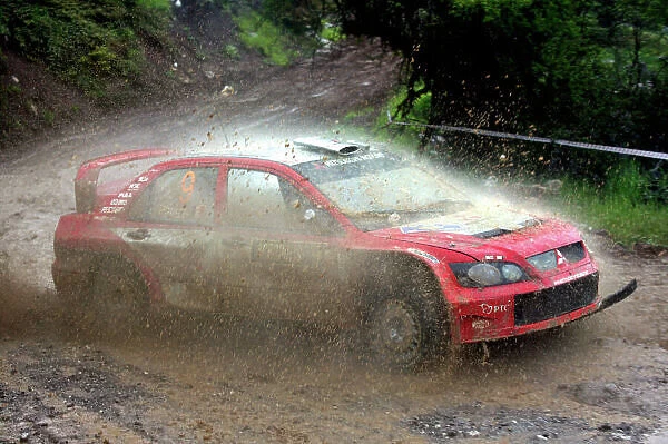 2004 FIA World Rally Champs. Round six, Acropolis Rally. 3rd-6th June 2004. Gilles Panizzi, Mitsubishi, action. World Copyright: McKlein / LAT