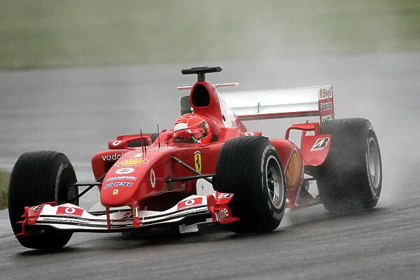 2004 Formual One Testing Silverstone, England. 1st June 2004. Michael Schumacher, Ferrari F2004, action. World Copyright: Jacob Ebrey / LAT Photographic ref: Digital Image Only