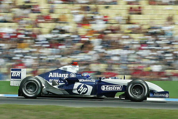 2004 German Grand Prix-Sunday Race, Hockenheim, Germany. 25th July 2004. Juan Pablo Montoya, BMW Williams FW26, action. World Copyright LAT Photographic / Lorenzo Bellanca. Digital Image only (a high res version is available on request)