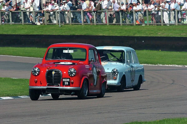 2004 Goodwood Revival Meeting Goodwood, England. 3rd - 5th September 2004. St Mary's Trophy Race 1 Tony Jardine (Austin A35) leads Perry McCarthy (Austin A40), action. World Copyright: Jeff Bloxham / LAT Photographic ref: Digital Image Only