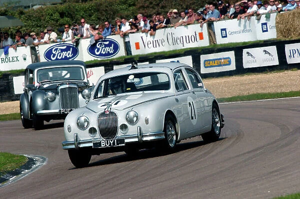 2004 Goodwood Revival Meeting Goodwood, England. 3rd - 5th September 2004. St Mary's Trophy Race 1 Grant Williams (Jaguar Mk1) leads Ivan Dutton (Alvis Grey Lady), action. World Copyright: Jeff Bloxham / LAT Photographic ref: Digital Image Only