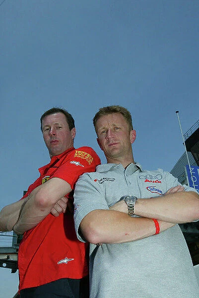 2004 Le Mans 24 Hours. Le Mans, France. 12th-13th June 2004. Colin McRae and Allan McNish pose for a photograph. World Copyright: John Brooks / LAT Photographic ref: Digital Image Only