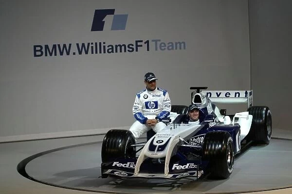 2004 Williams FW26 Launch. J-P. Montoya and R. Schumacher. Valencia, Spain