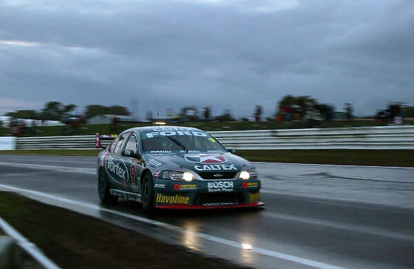2005 Australian V8 Supercar Championship Pukekohe, New Zealand. Russell Ingall (Caltex Racing Ford Falcon BA) in action in the wet. World Copyright: Mark Horsburgh / LAT Photographic ref: Digital Image Only