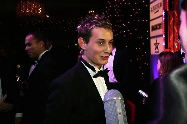 2005 Autosport Awards Grosvenor House, London. 4th December. McLaren Autosport BRDC Young Driver Award winner Oliver Jarvis faces the media. World Copyright: Malcolm Griffiths / LAT Photographic ref: Digital Image Only